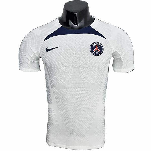 Paris saint-germain pre-match training soccer jersey match men's white sportswear football shirt 2022-2023